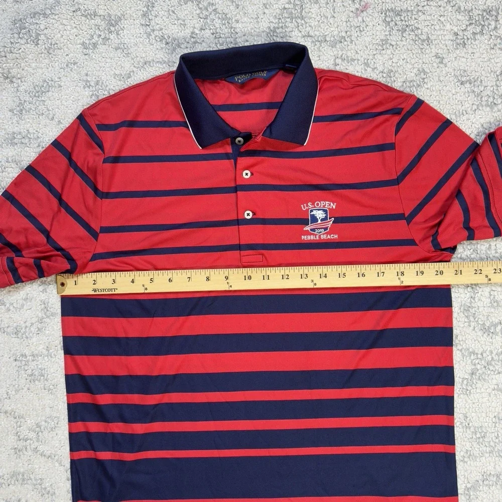 Polo Golf Ralph‎ Lauren Shirt Men's M Striped US Open 2019 Pebble Beach USGA